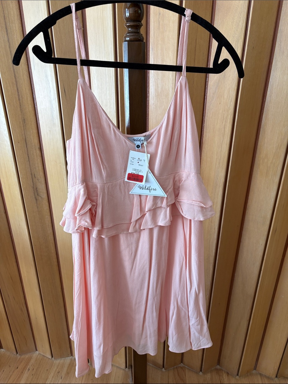 Women's Pink Ruffle Peplum Sundress